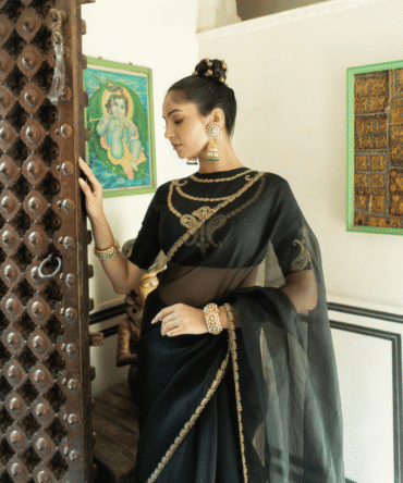 Black Antique Saree