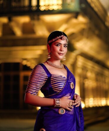 Blue Mirror Gotta Saree